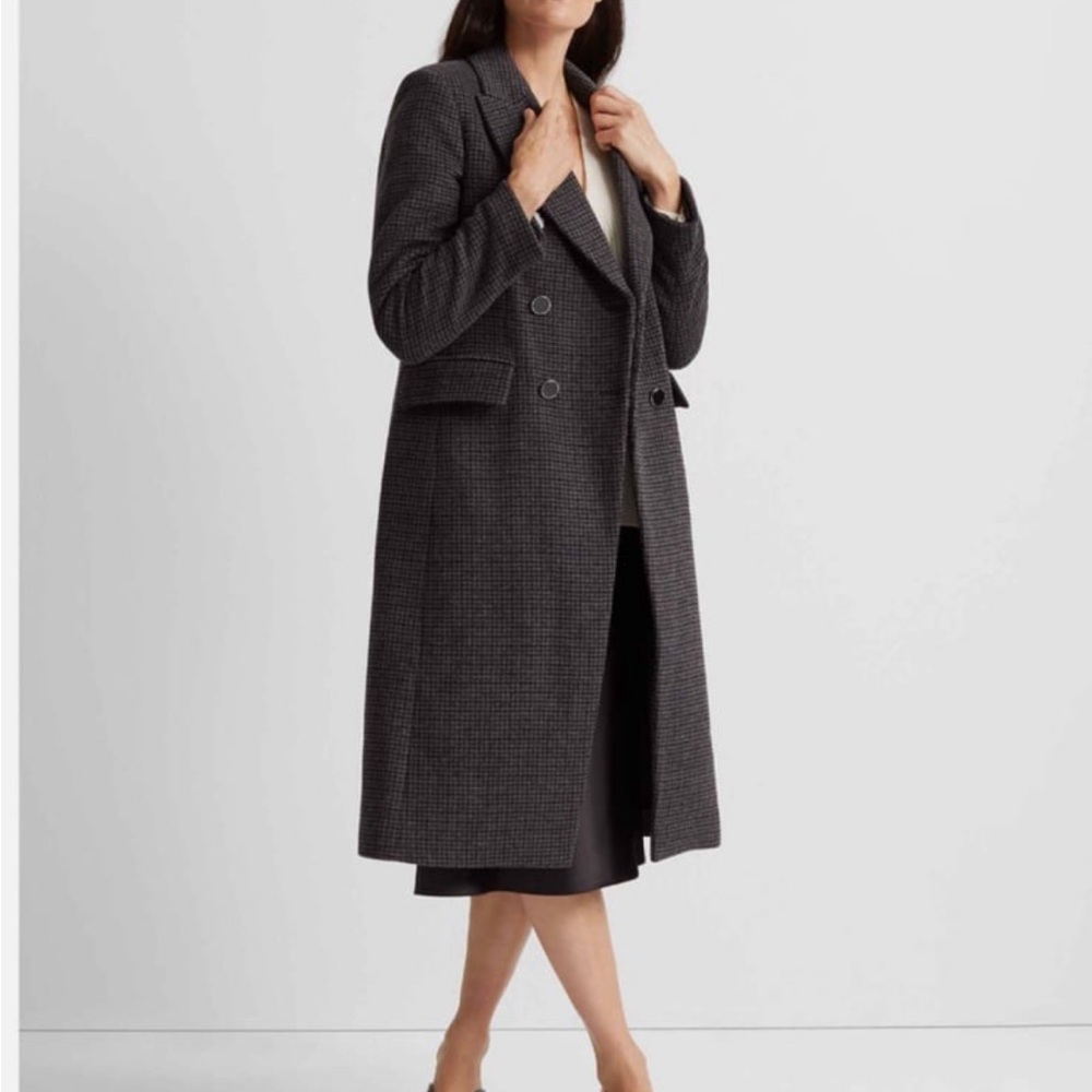 Club Monaco Gemma Gingham Wool Coat